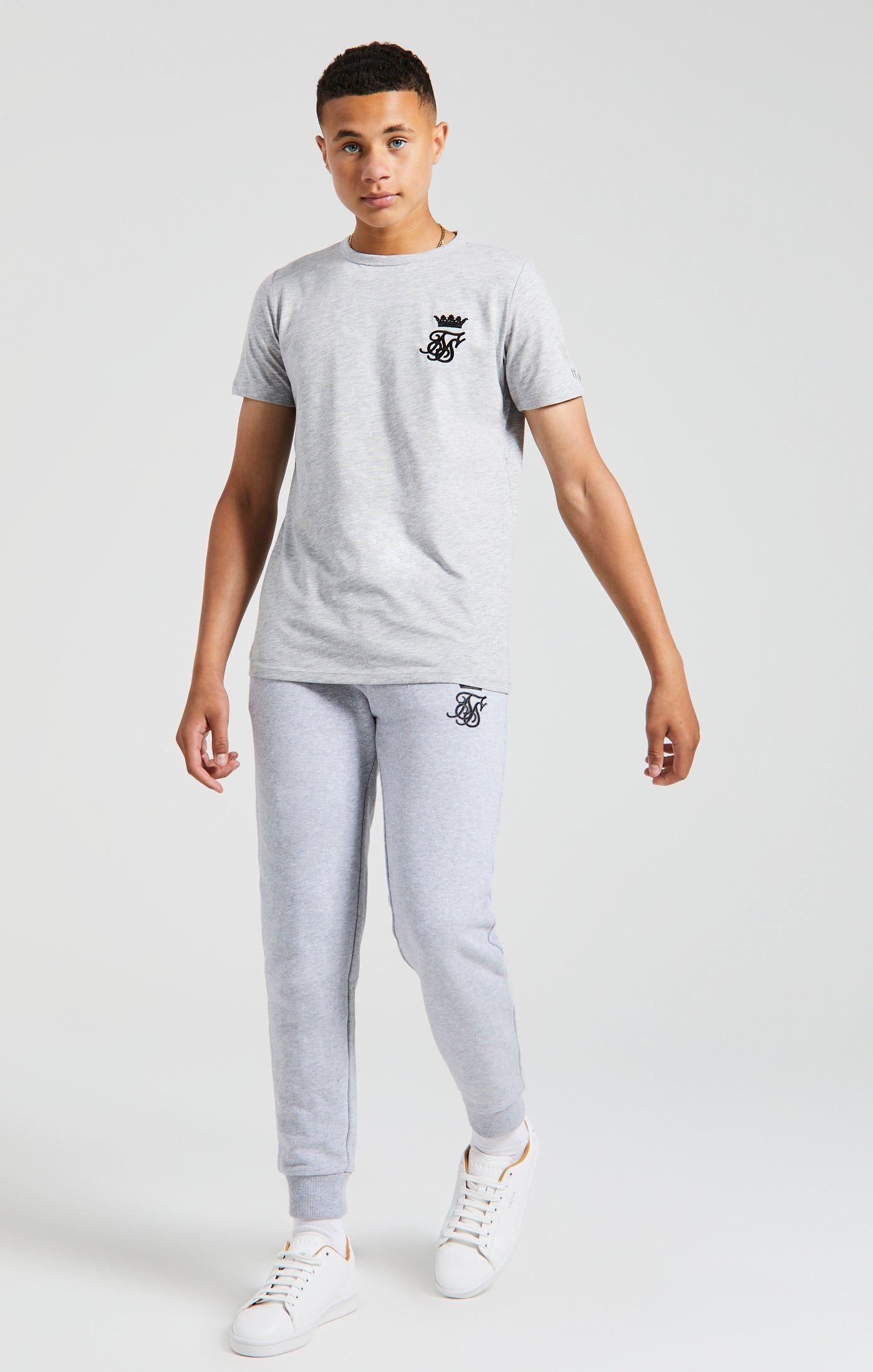 Boys Messi x SikSilk Grey Marl Fleece Pant sold by Siksilk product image thumbnail 5