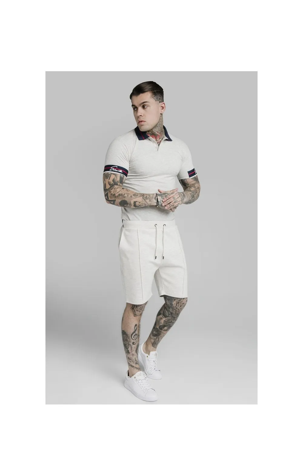 SikSilk Exposed Tape Shorts - Light Grey sold by Siksilk product image thumbnail 4