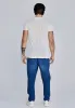 Ecru Textured Muscle Fit T-Shirt sold by Siksilk