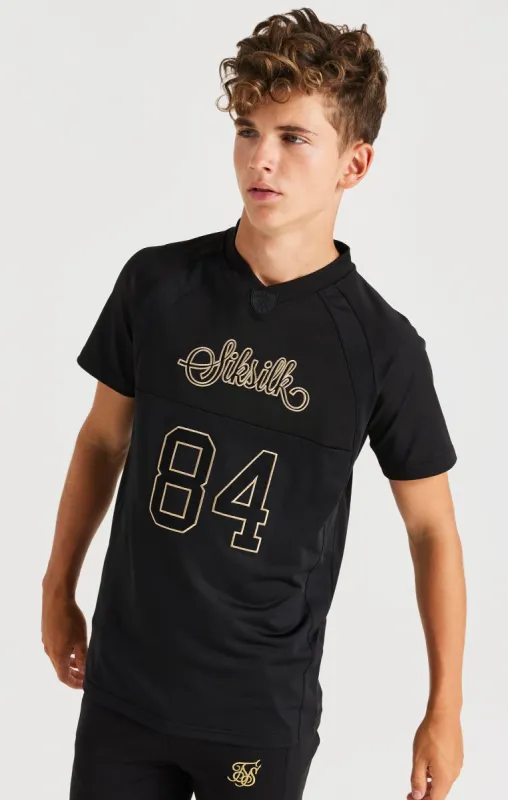 Boys Black Retro Sports T-Shirt sold by Siksilk