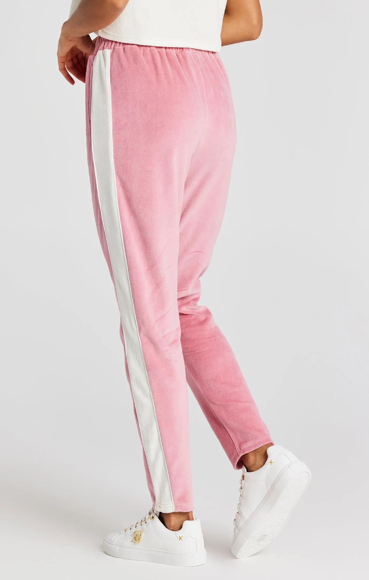 Pink Velour Track Pant sold by Siksilk product image thumbnail 4