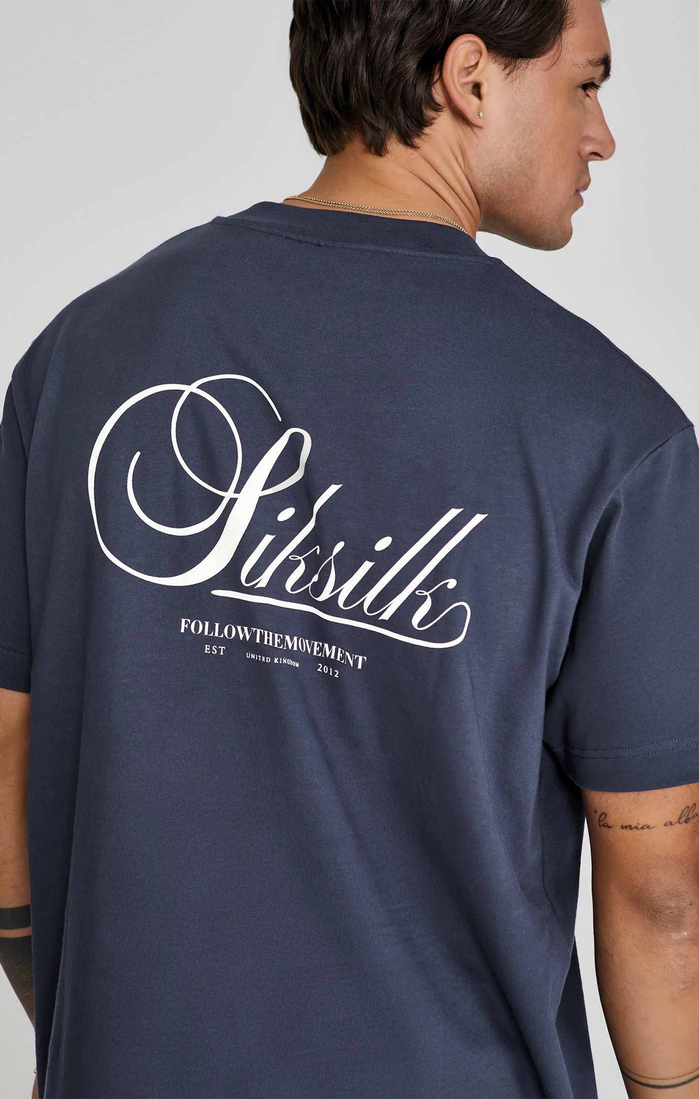 Navy Graphic T-Shirt sold by Siksilk product image thumbnail 3