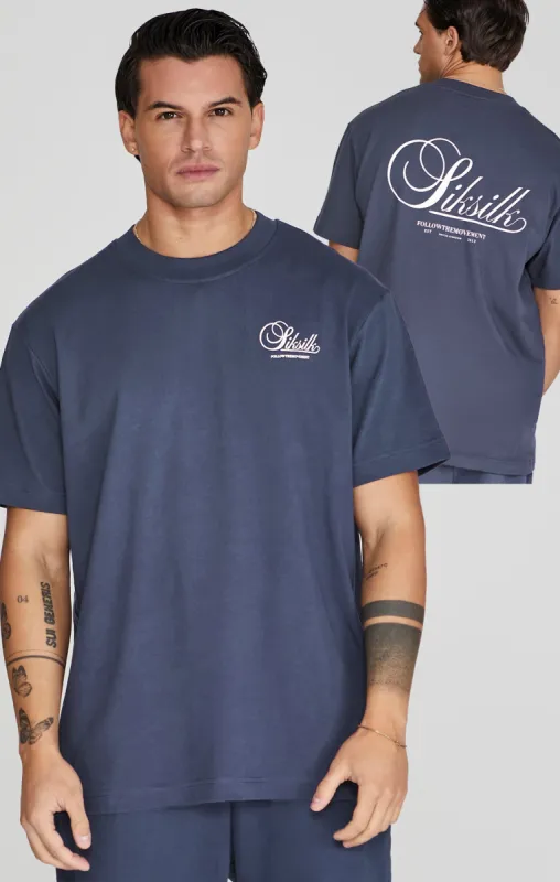 Navy Graphic T-Shirt sold by Siksilk