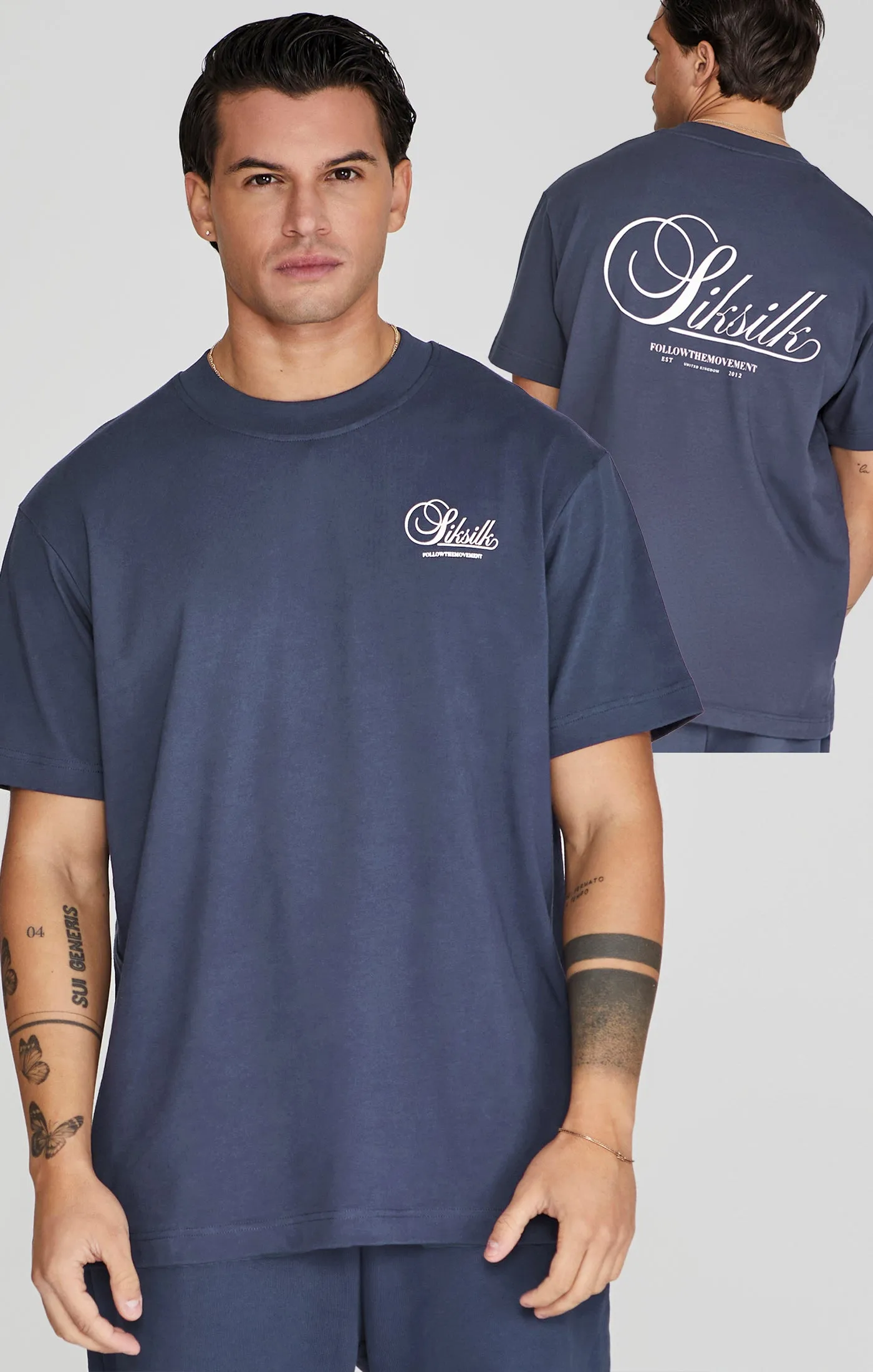 Navy Graphic T-Shirt sold by Siksilk