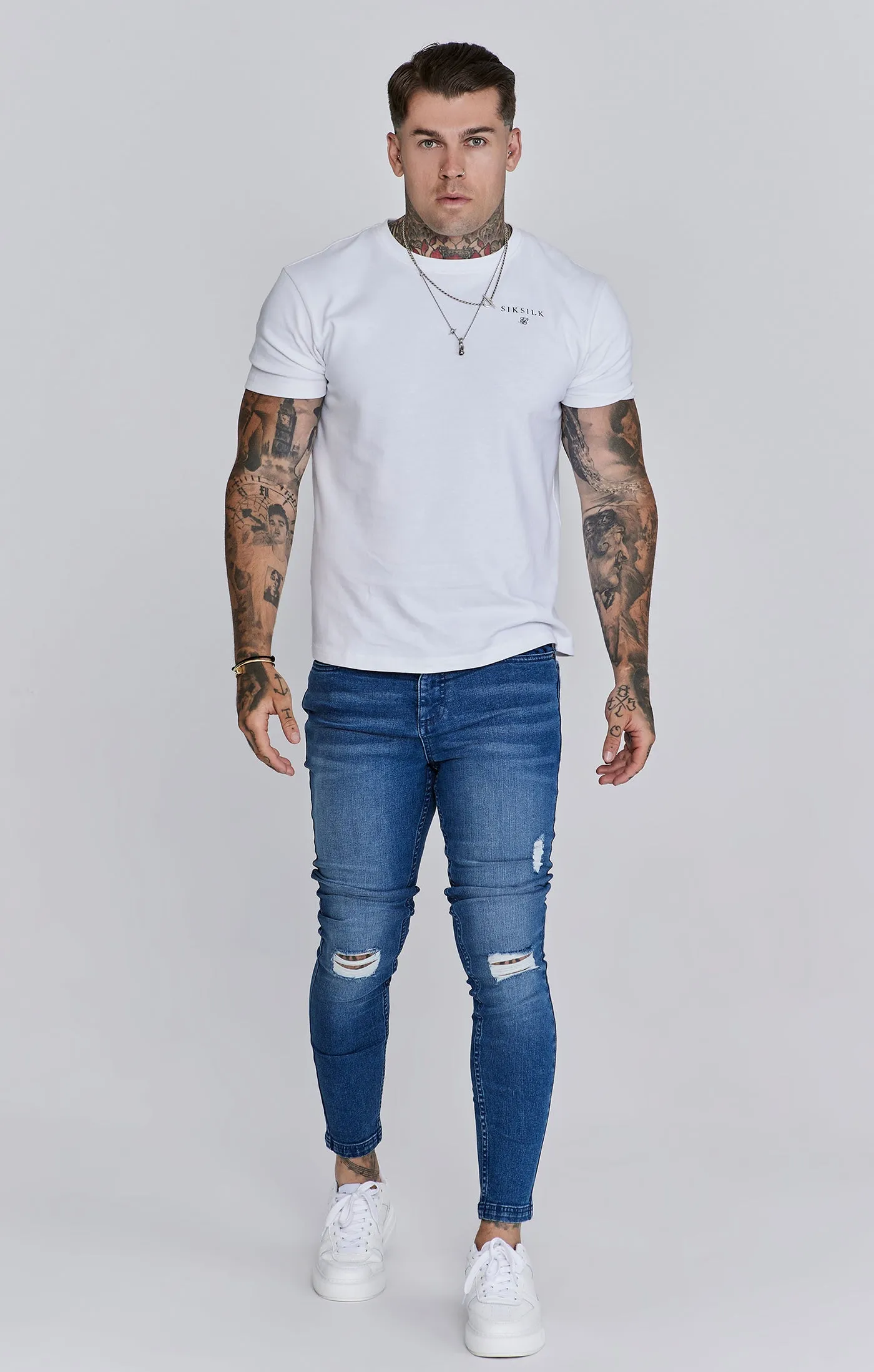 Skinny Jeans Washed Mid Blue sold by Siksilk product image thumbnail 2