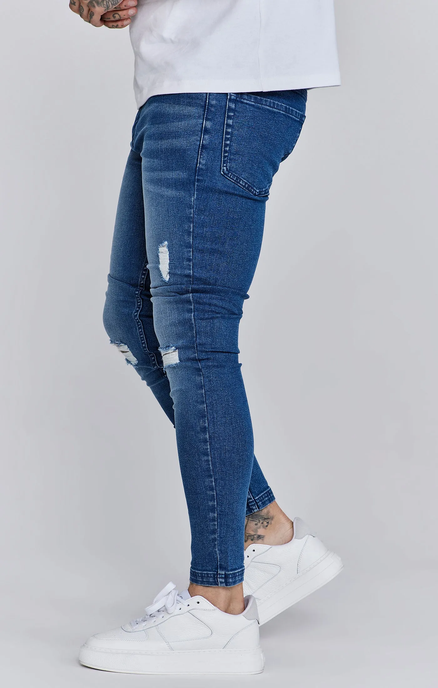 Skinny Jeans Washed Mid Blue sold by Siksilk product image thumbnail 3