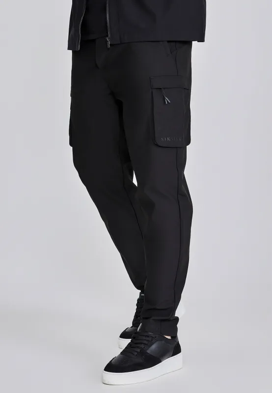 Black Smart Cargo Pants sold by Siksilk
