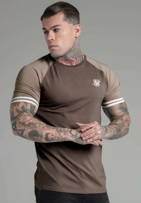Brown Tournament T-Shirt made by Siksilk
