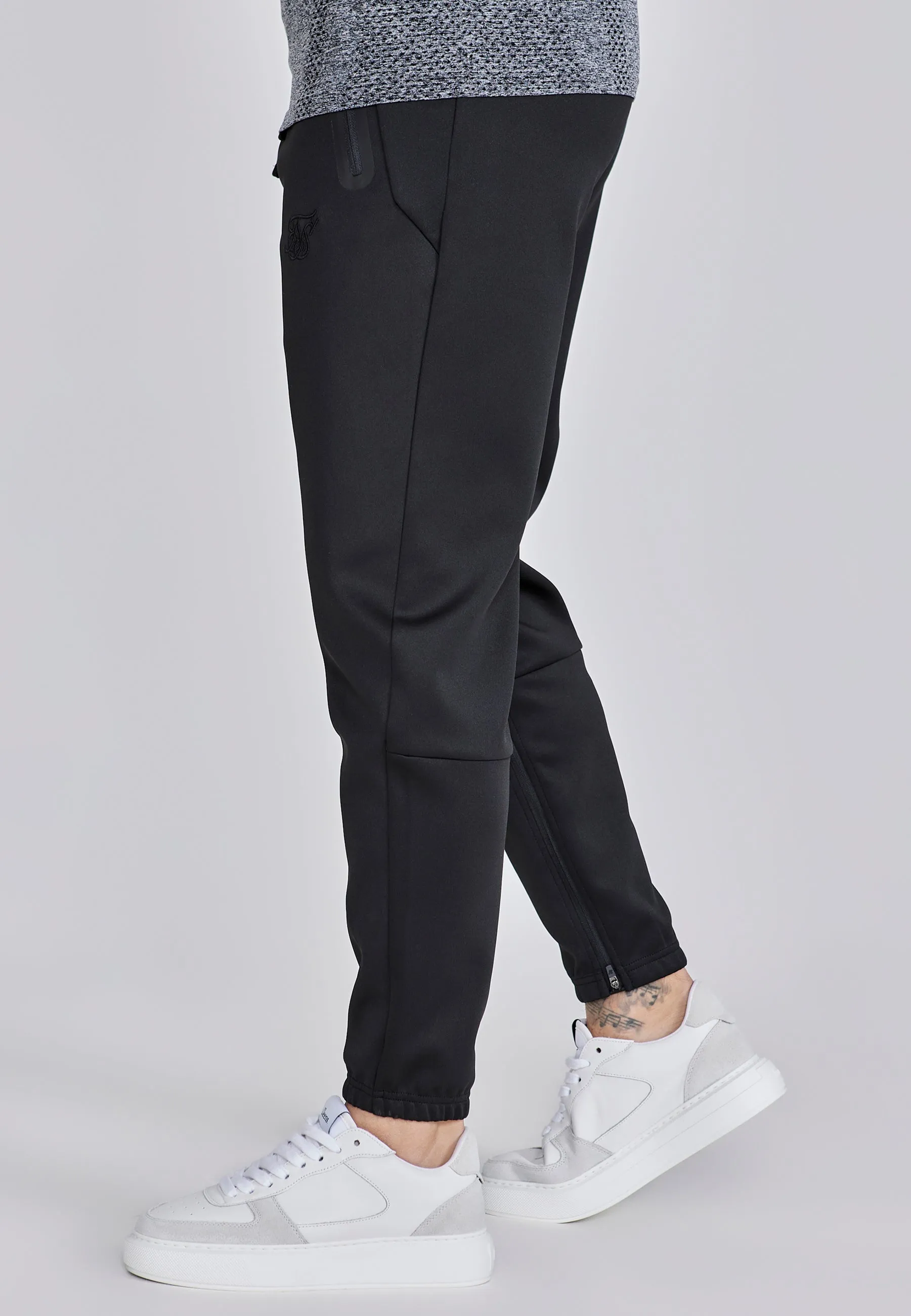 Black Tapered Joggers sold by Siksilk product image thumbnail 2