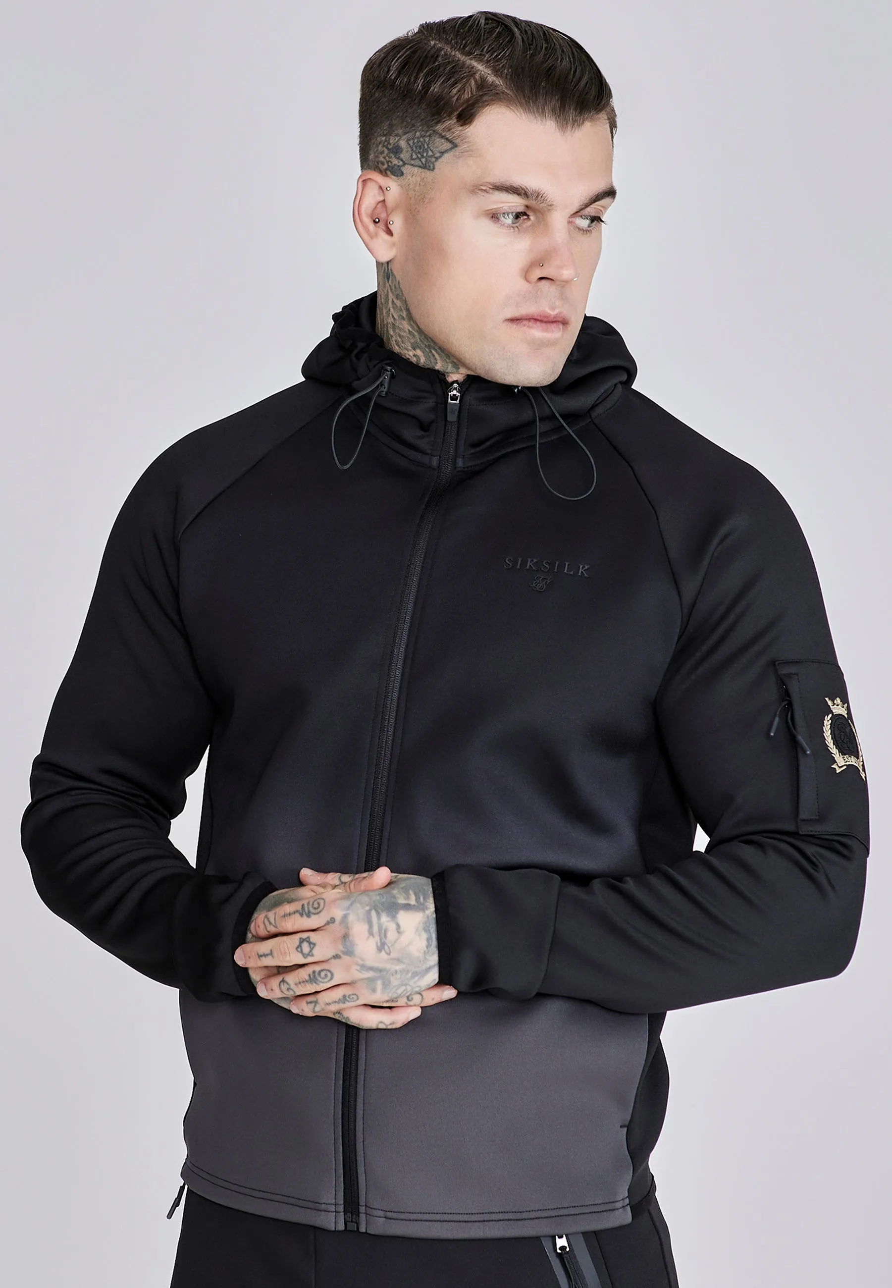 Black Full Zip Hoodie sold by Siksilk