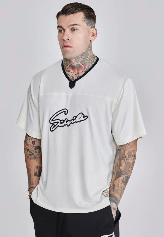 Ecru Football T-Shirt sold by Siksilk