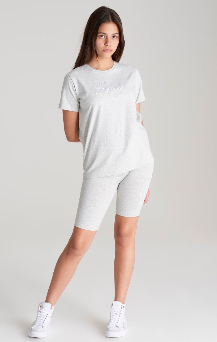 Girls Grey Marl Signature Cycle Short sold by Siksilk product image thumbnail 4