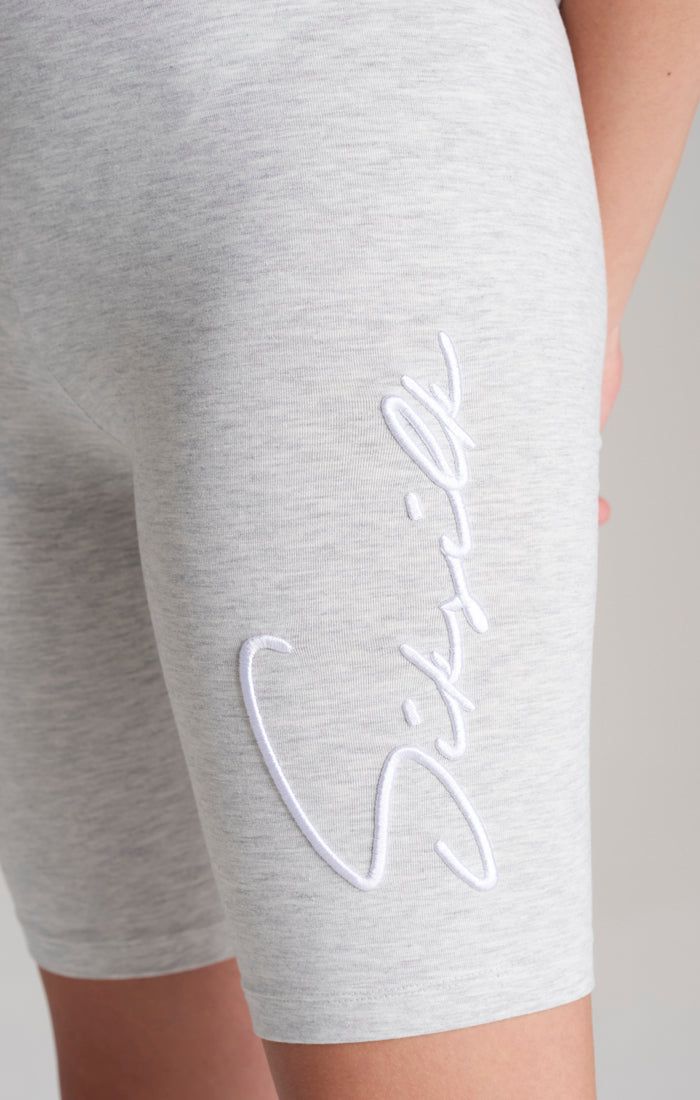 Girls Grey Marl Signature Cycle Short sold by Siksilk product image thumbnail 3