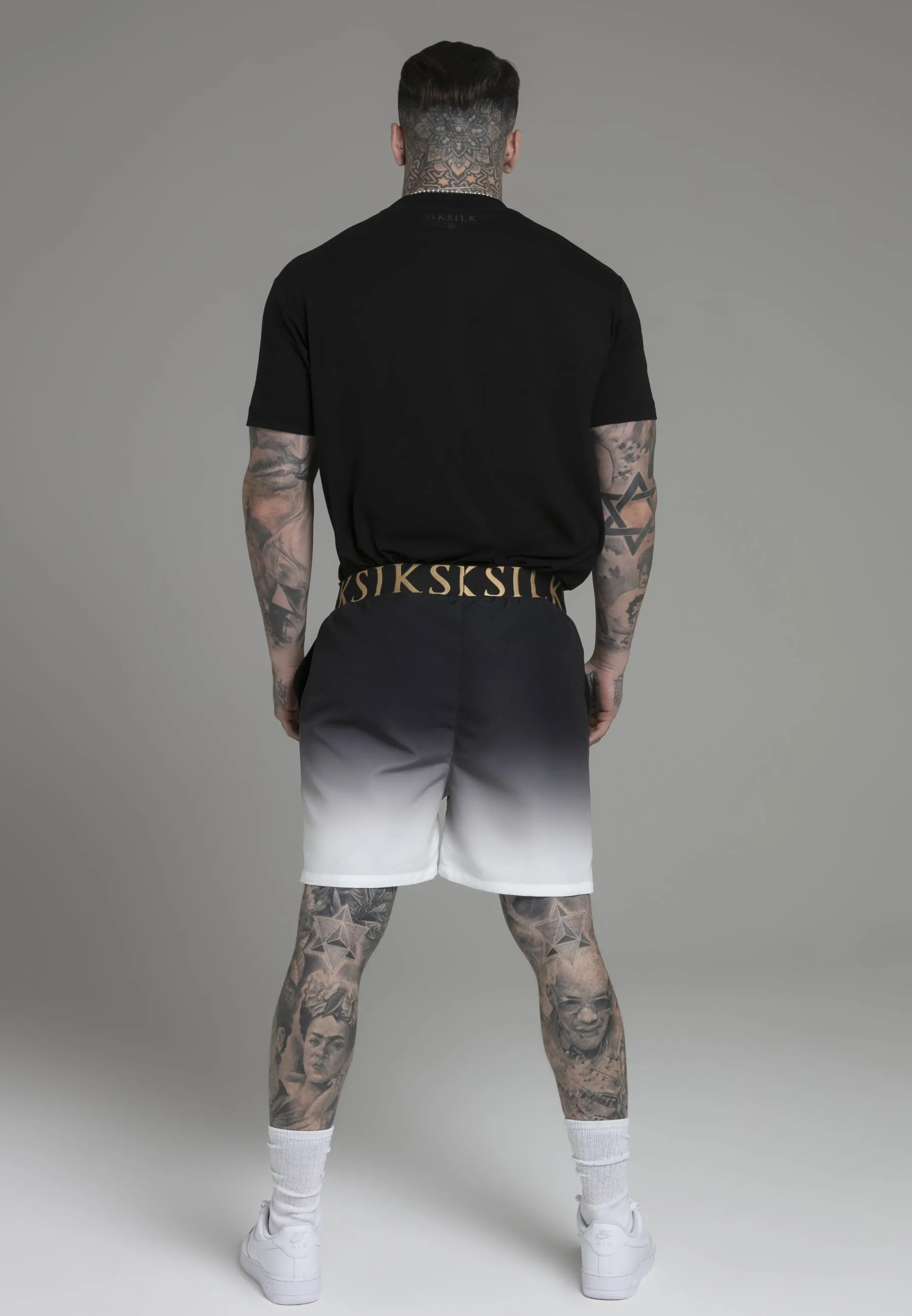 Black and White Fade Swim Shorts sold by Siksilk product image thumbnail 5