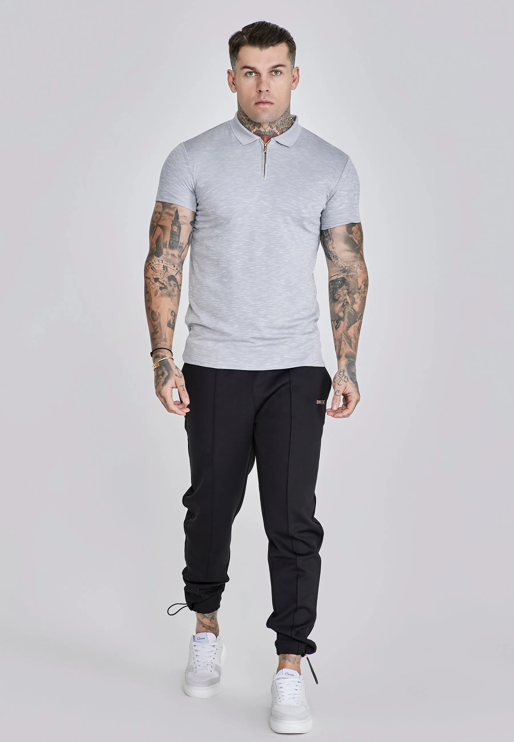 Grey Smart Polo sold by Siksilk product image thumbnail 3