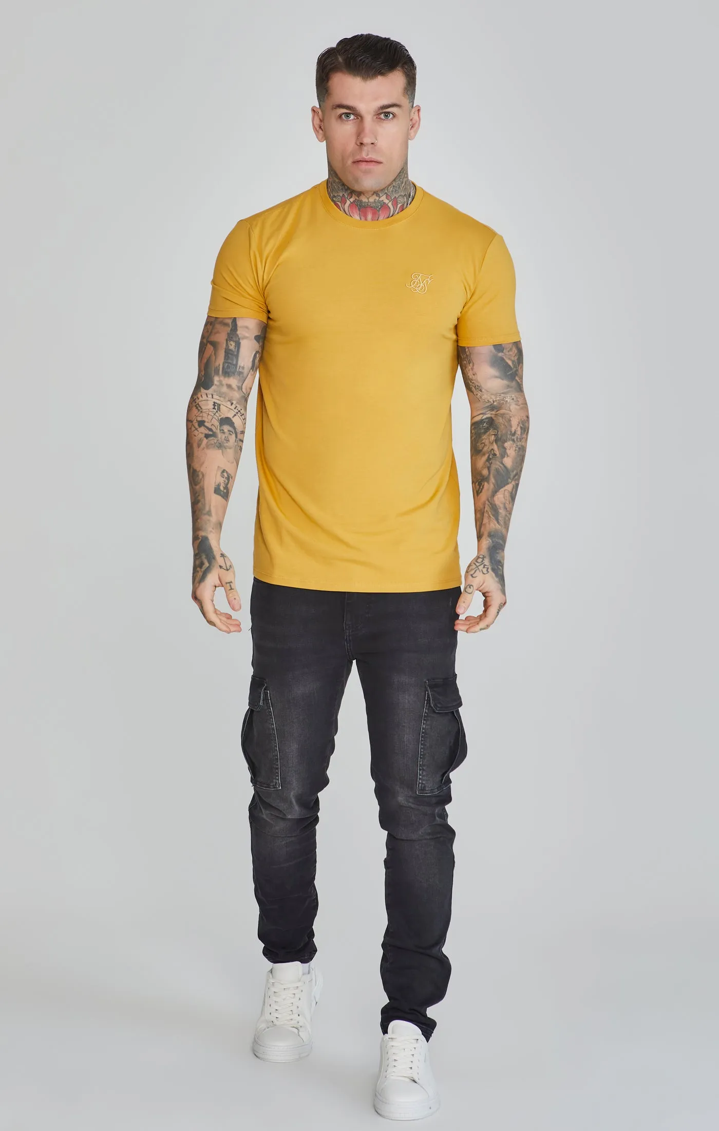 Yellow Muscle Fit T-Shirt sold by Siksilk product image thumbnail 2