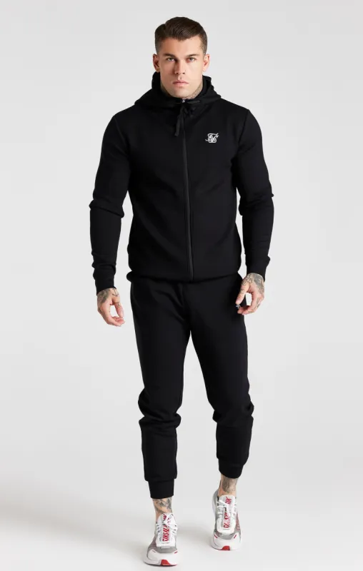 Black Zip Through And Pant Tracksuit Set sold by Siksilk