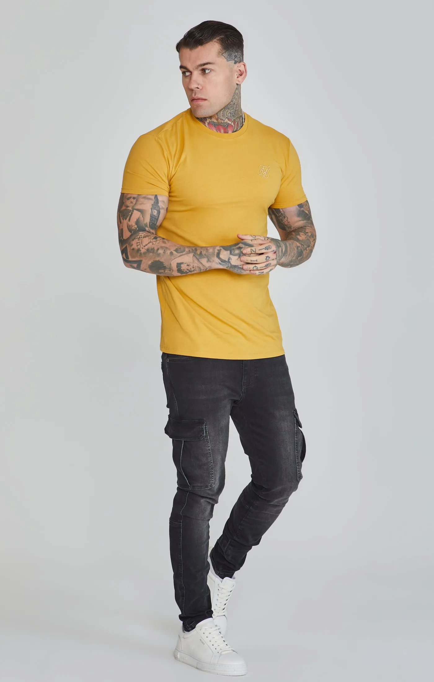 Yellow Muscle Fit T-Shirt sold by Siksilk product image thumbnail 4