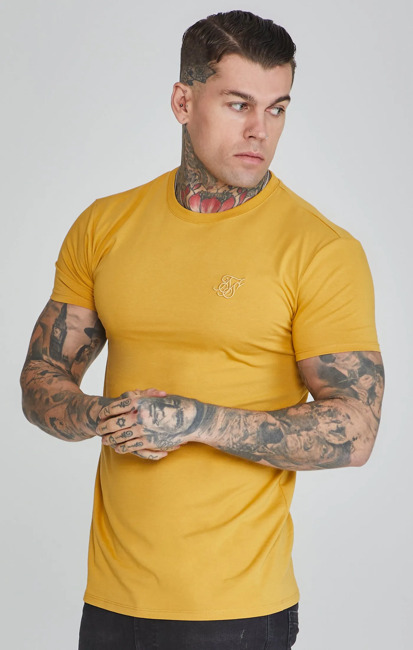 Yellow Muscle Fit T-Shirt sold by Siksilk