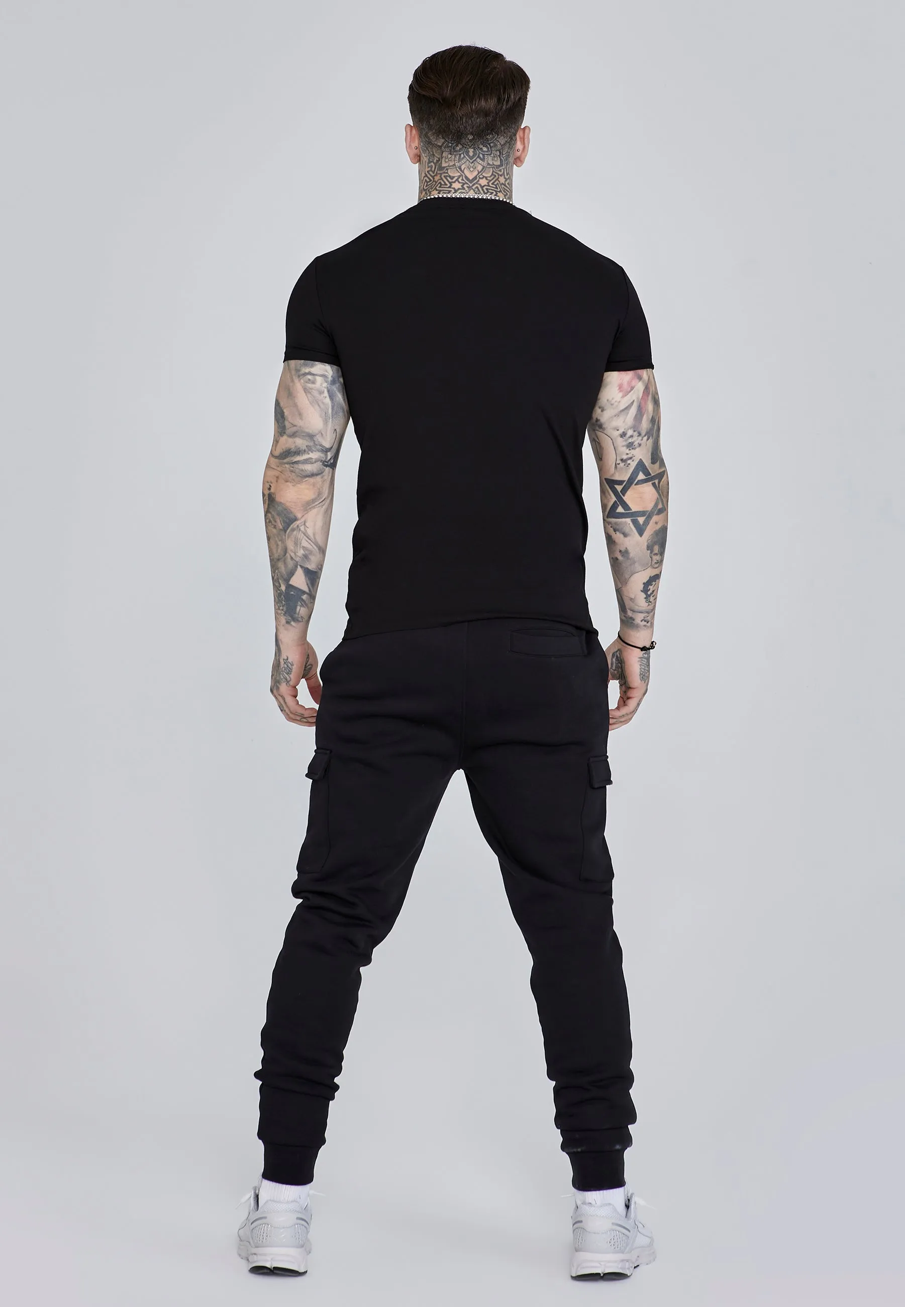 Black Muscle Fit T-Shirt sold by Siksilk product image thumbnail 5
