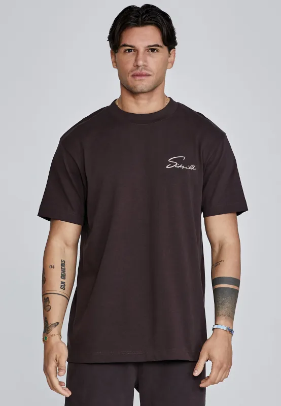 Brown Signature T-Shirt sold by Siksilk