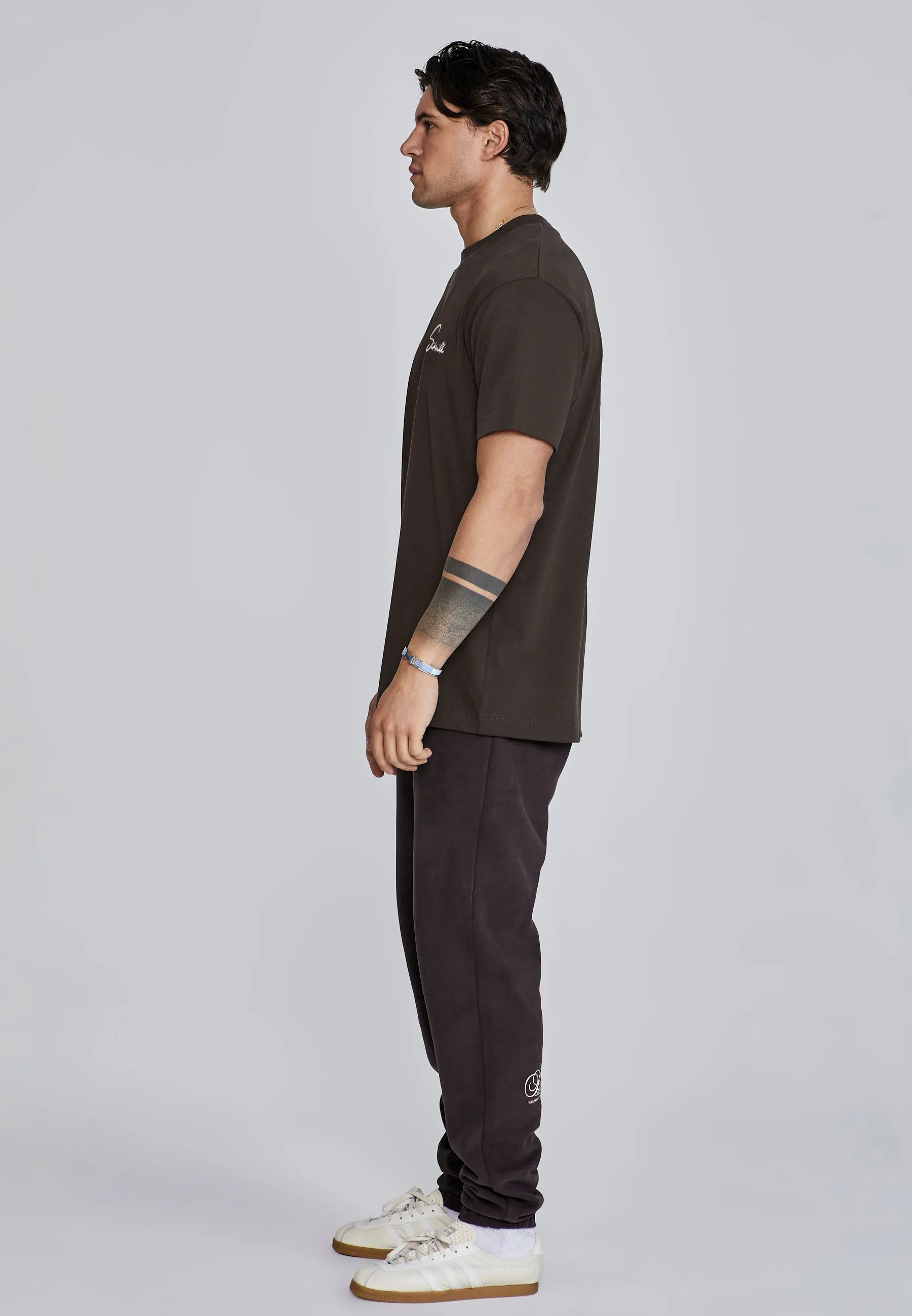Brown Signature T-Shirt sold by Siksilk product image thumbnail 4