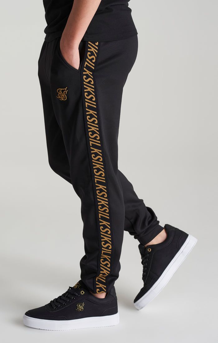 Boys Black Taped Loose Fit Jogger sold by Siksilk