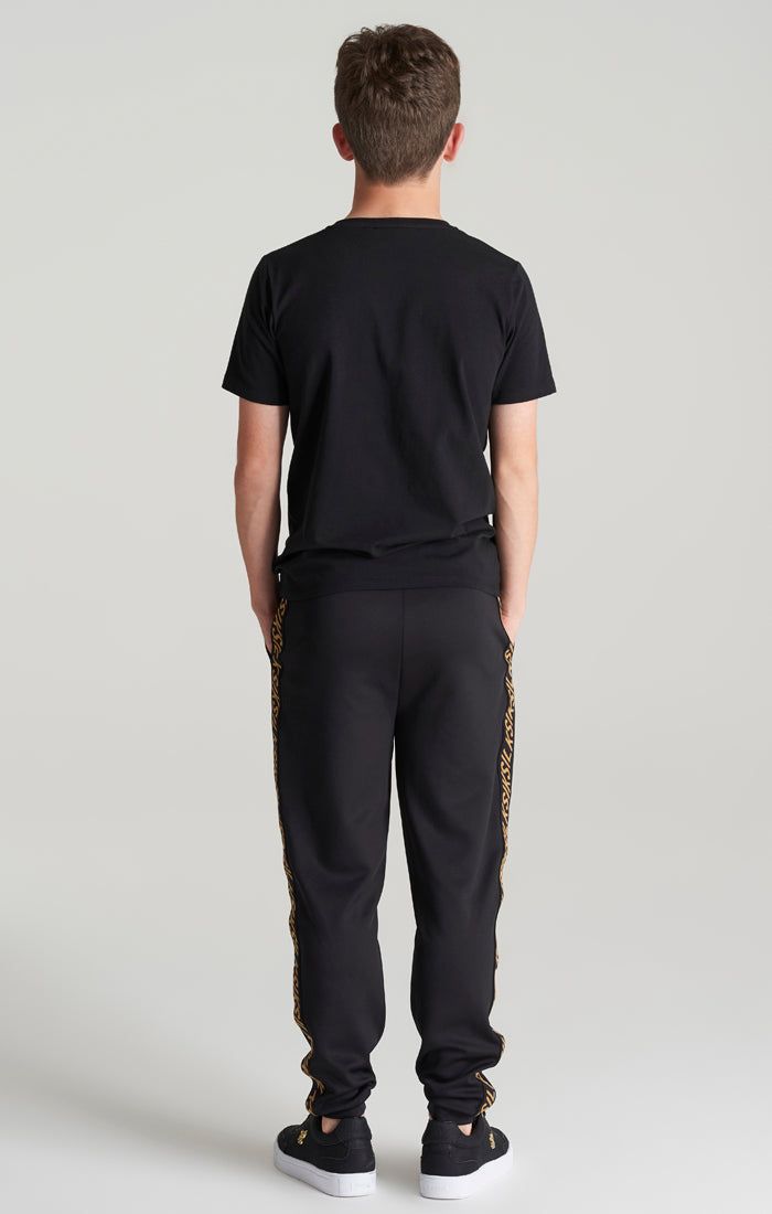 Boys Black Taped Loose Fit Jogger sold by Siksilk product image thumbnail 3
