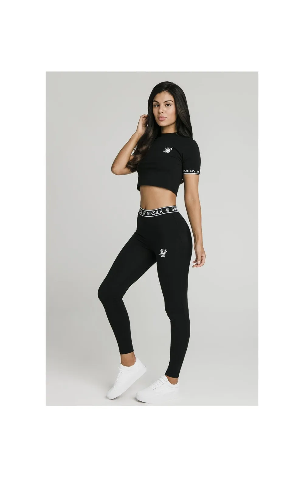Black Essential Crop T-Shirt sold by Siksilk product image thumbnail 3
