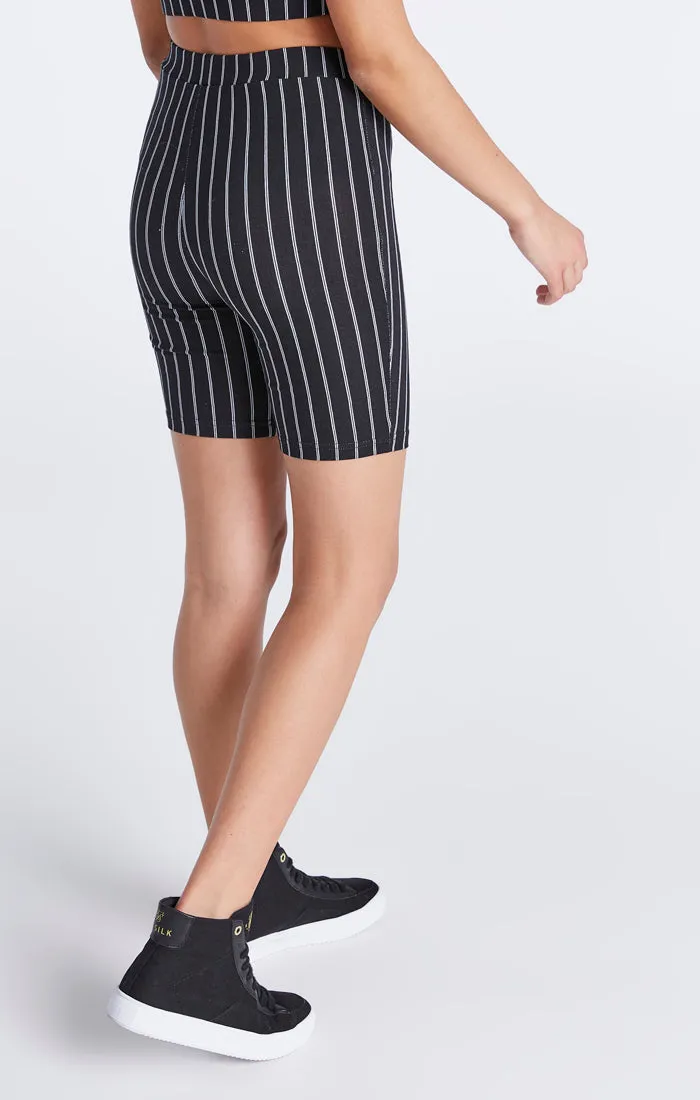 Girls Black Baseball Stripe Cycle Short sold by Siksilk product image thumbnail 5