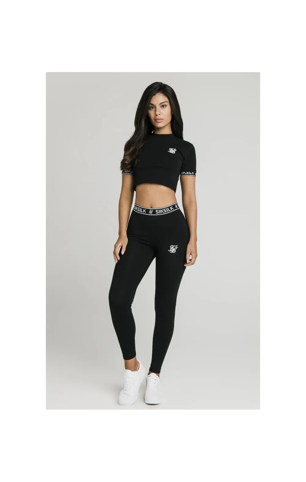 Black Essential Crop T-Shirt sold by Siksilk product image thumbnail 4