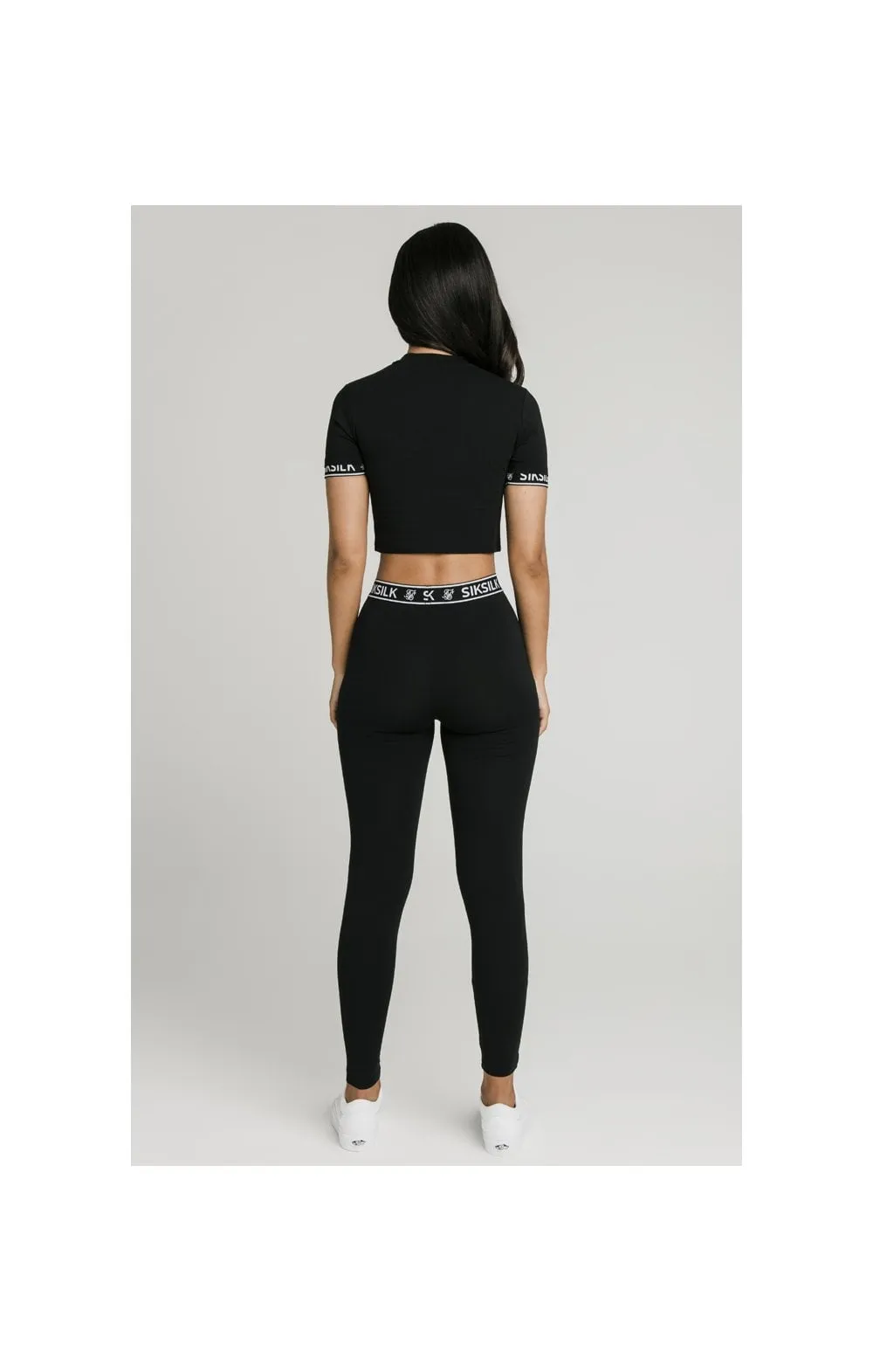 Black Essential Crop T-Shirt sold by Siksilk product image thumbnail 5