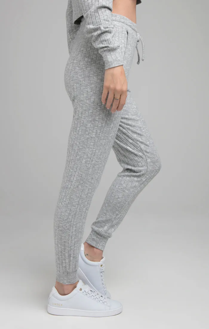 SikSilk Rib Lounge Pants - Grey Marl sold by Siksilk product image thumbnail 4