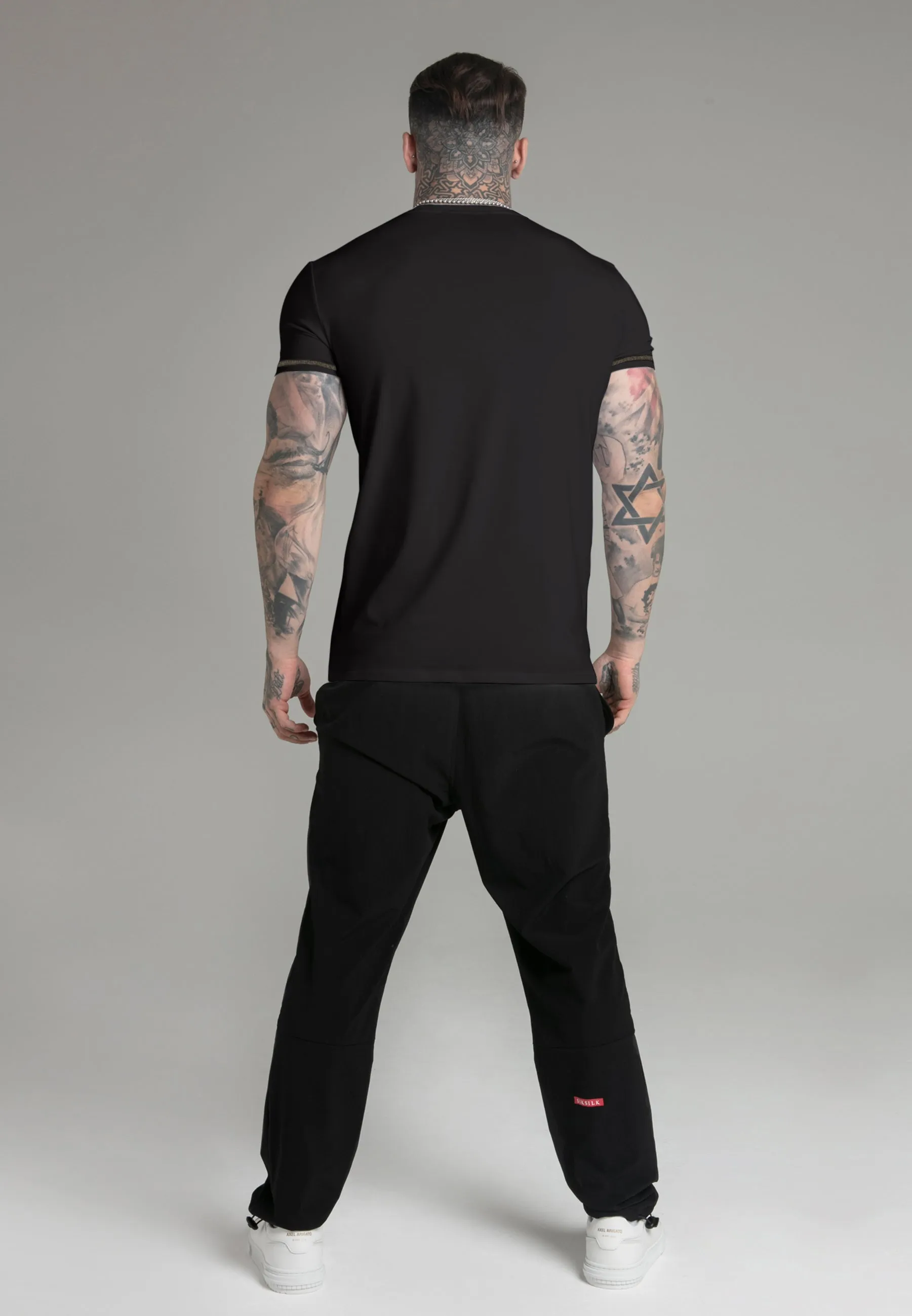 Black Muscle Fit T-Shirt sold by Siksilk product image thumbnail 5