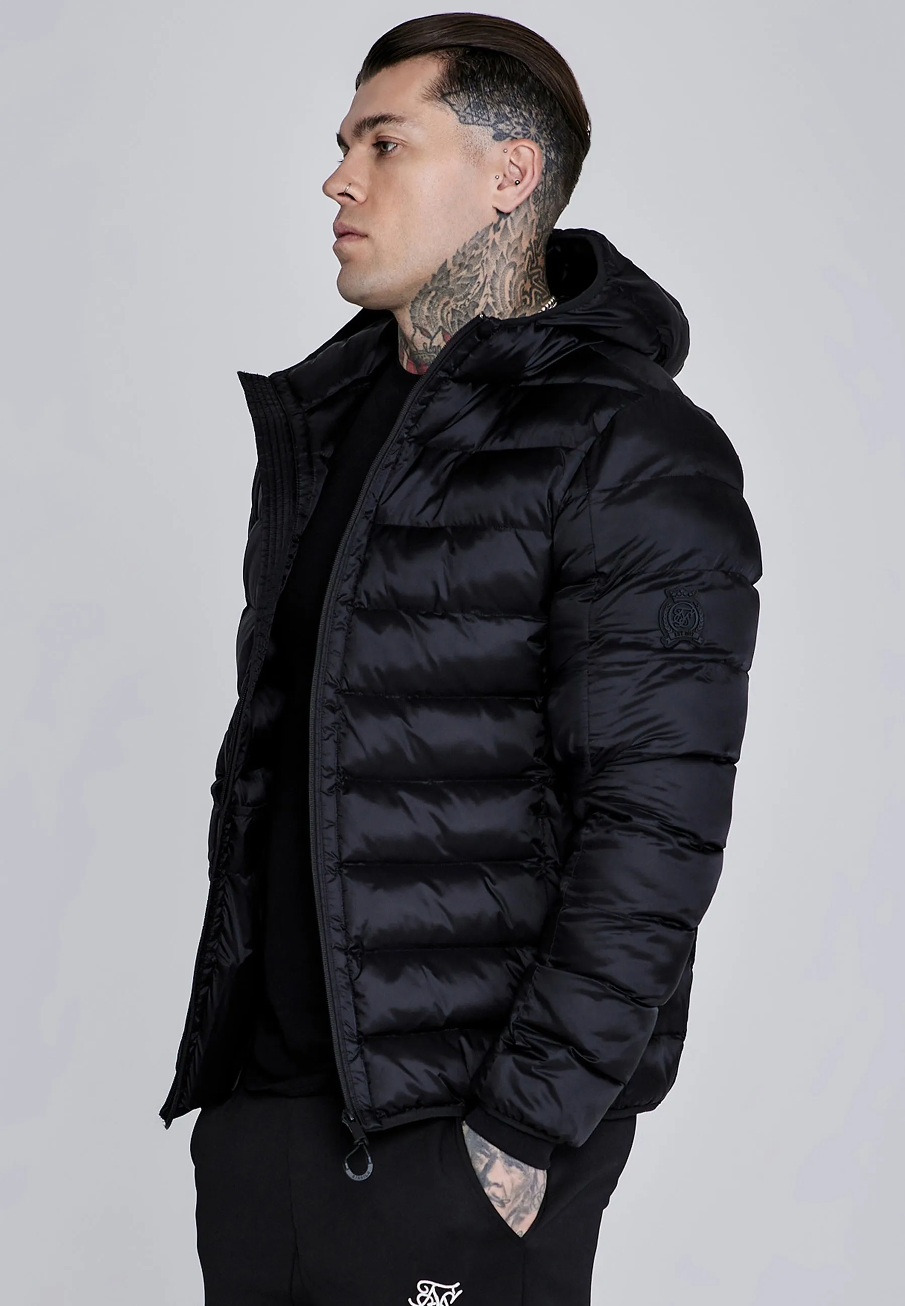 Black Bubble Jacket sold by Siksilk