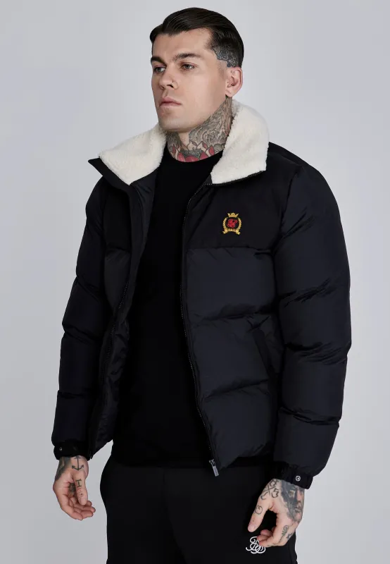 Black Puffer Jacket sold by Siksilk