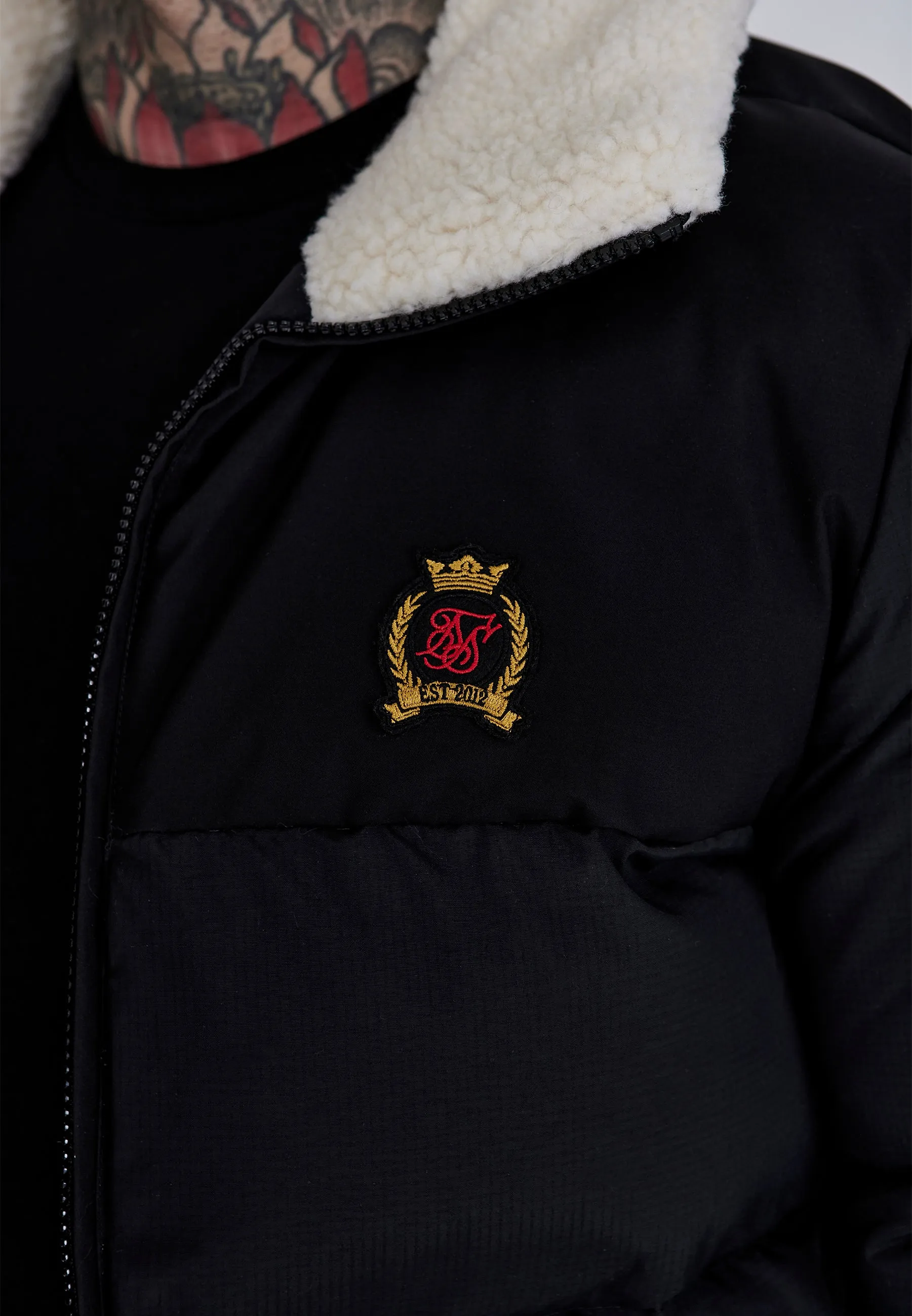 Black Puffer Jacket sold by Siksilk product image thumbnail 2