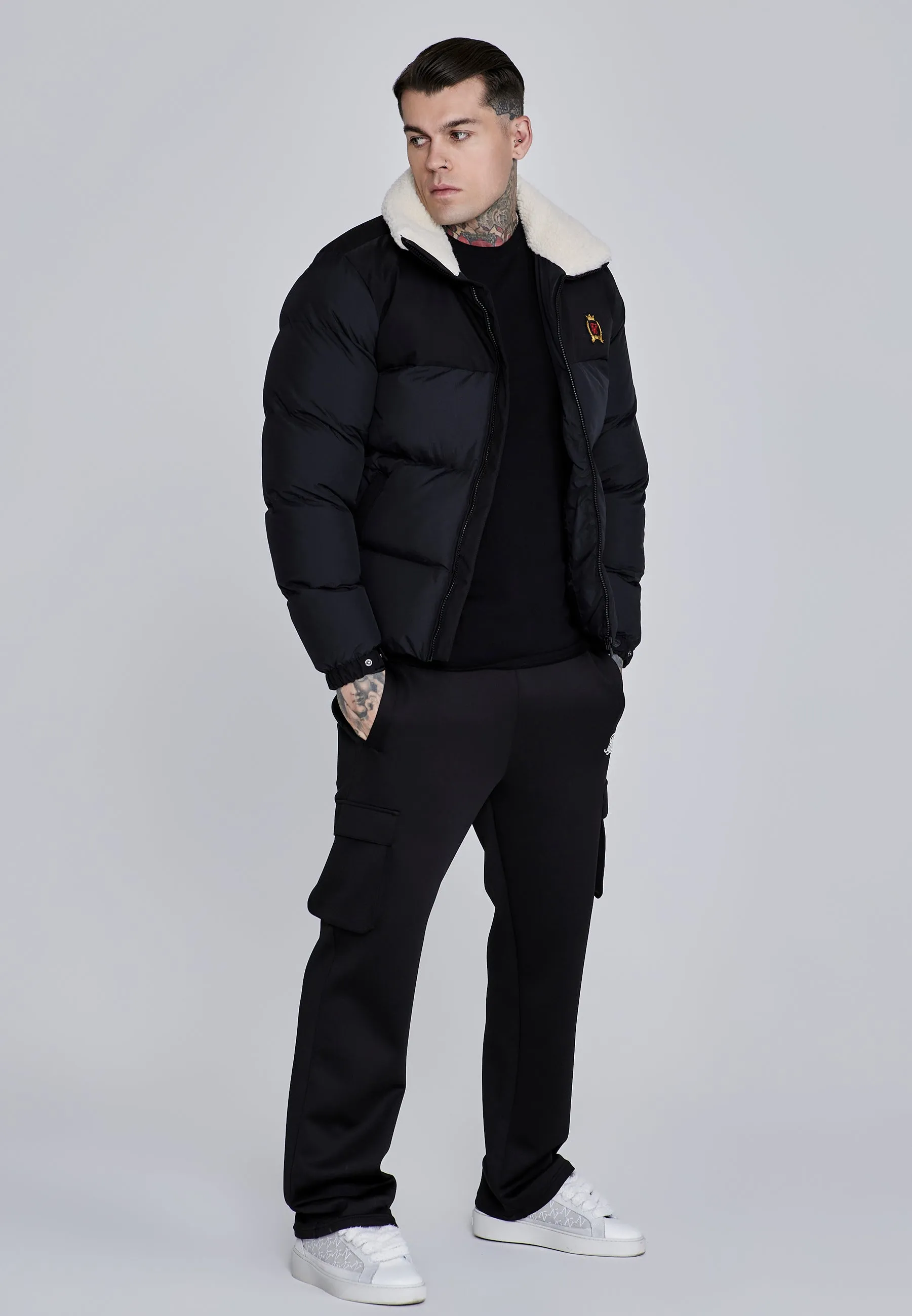Black Puffer Jacket sold by Siksilk product image thumbnail 4
