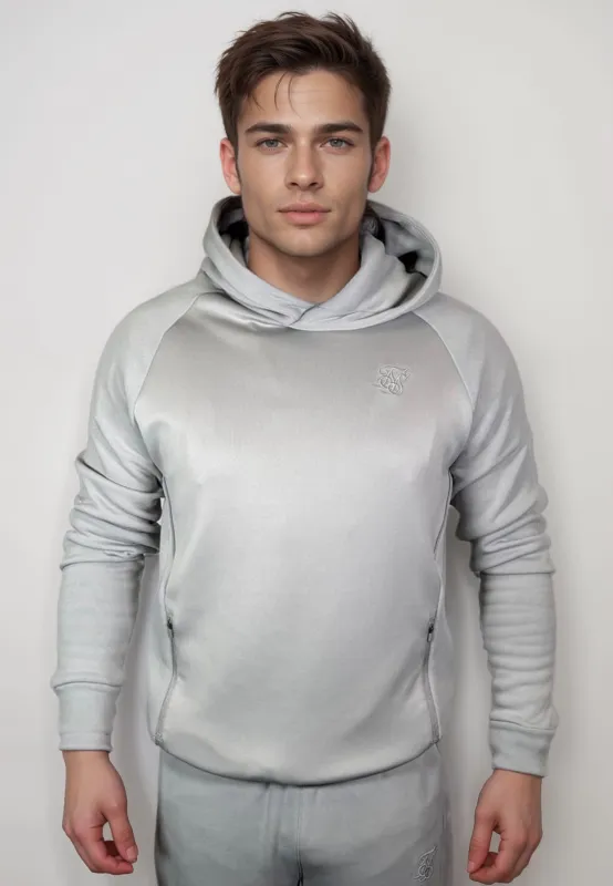 Grey Muscle Fit Hoodie sold by Siksilk