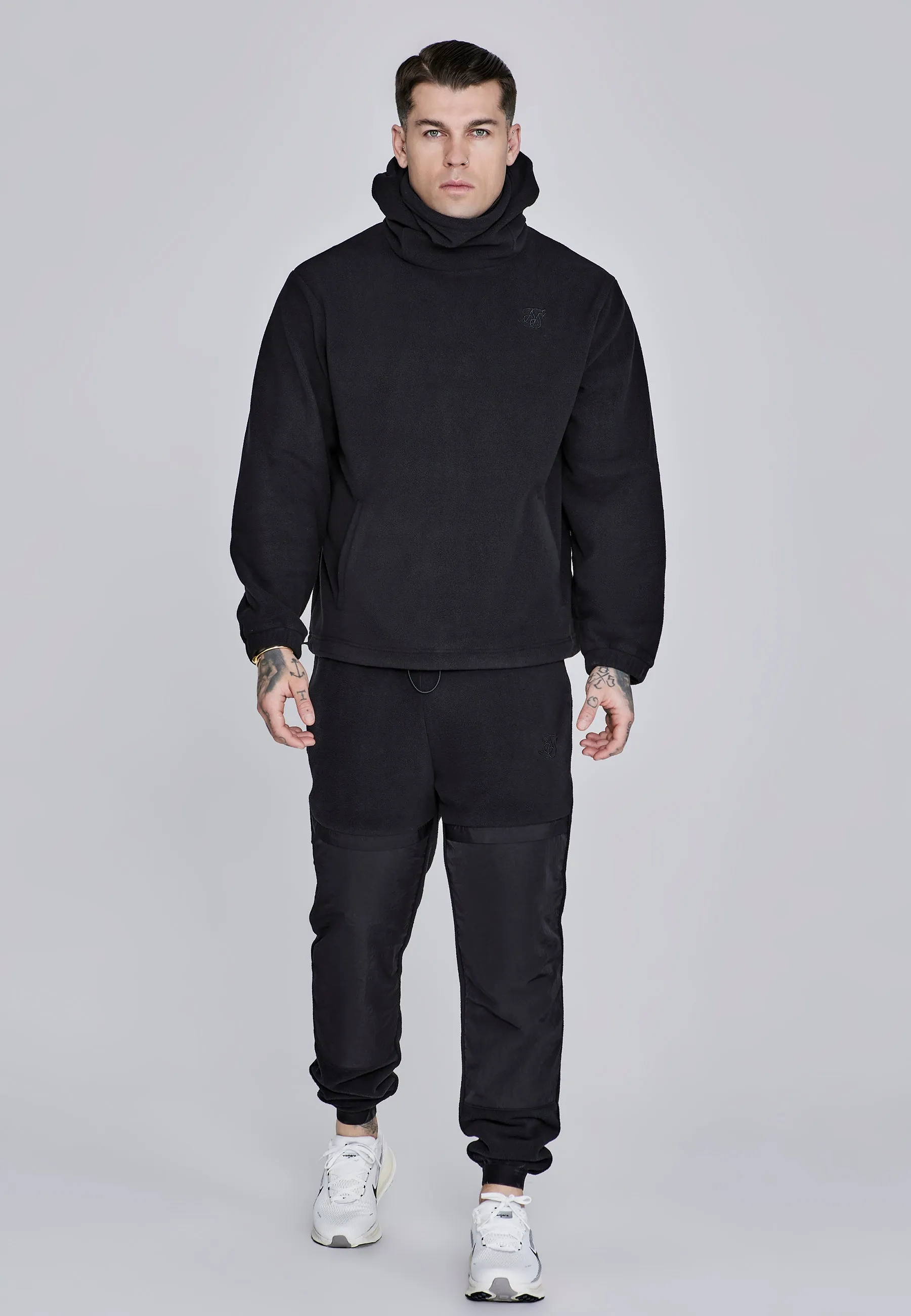 Black Polar Fleece Joggers sold by Siksilk product image thumbnail 4