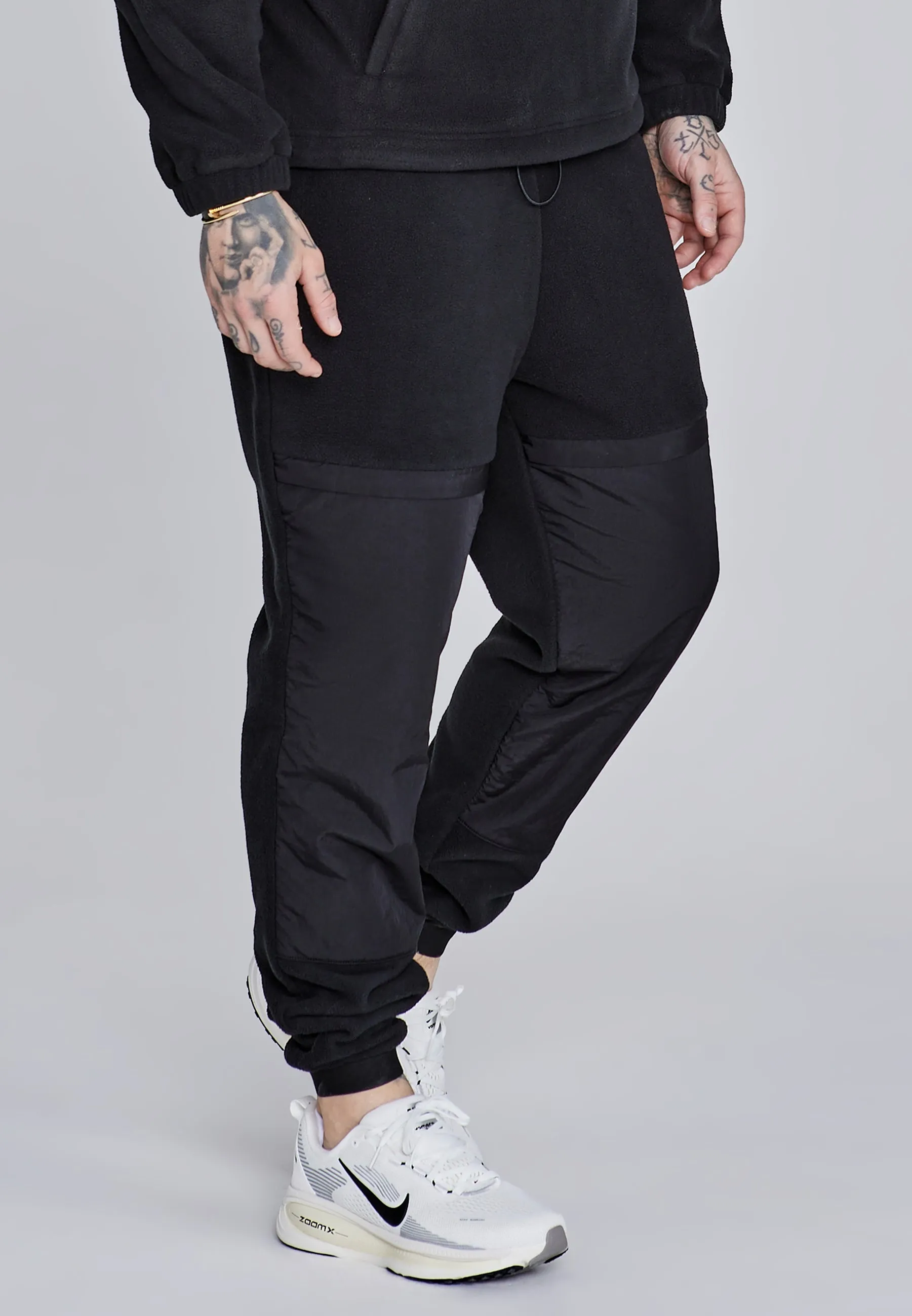 Black Polar Fleece Joggers sold by Siksilk product image thumbnail 3