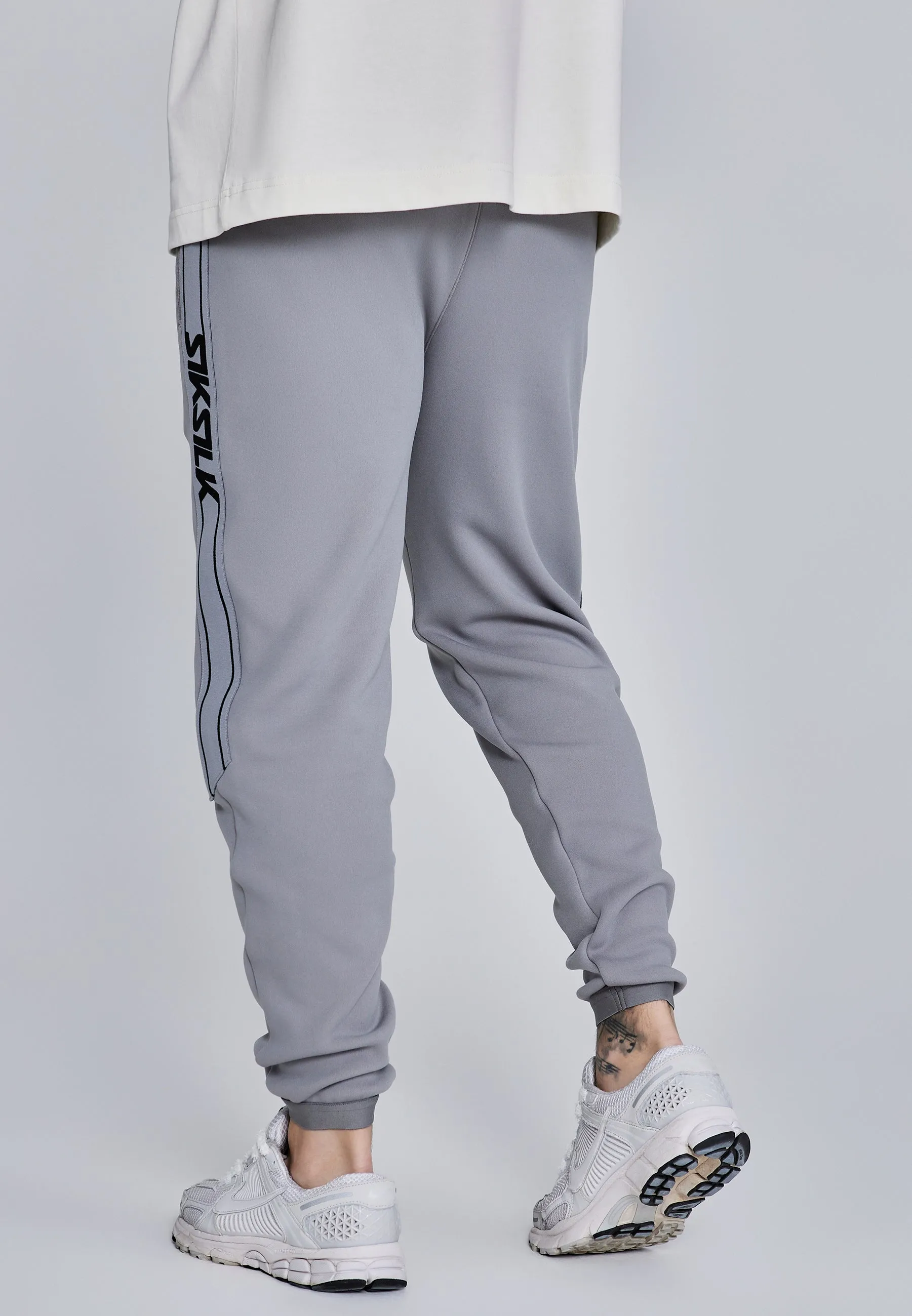 Grey Muscle Fit Joggers sold by Siksilk product image thumbnail 3