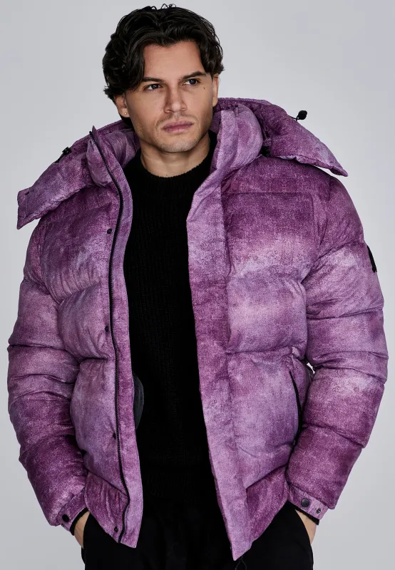 Burgundy Puffer Jacket sold by Siksilk