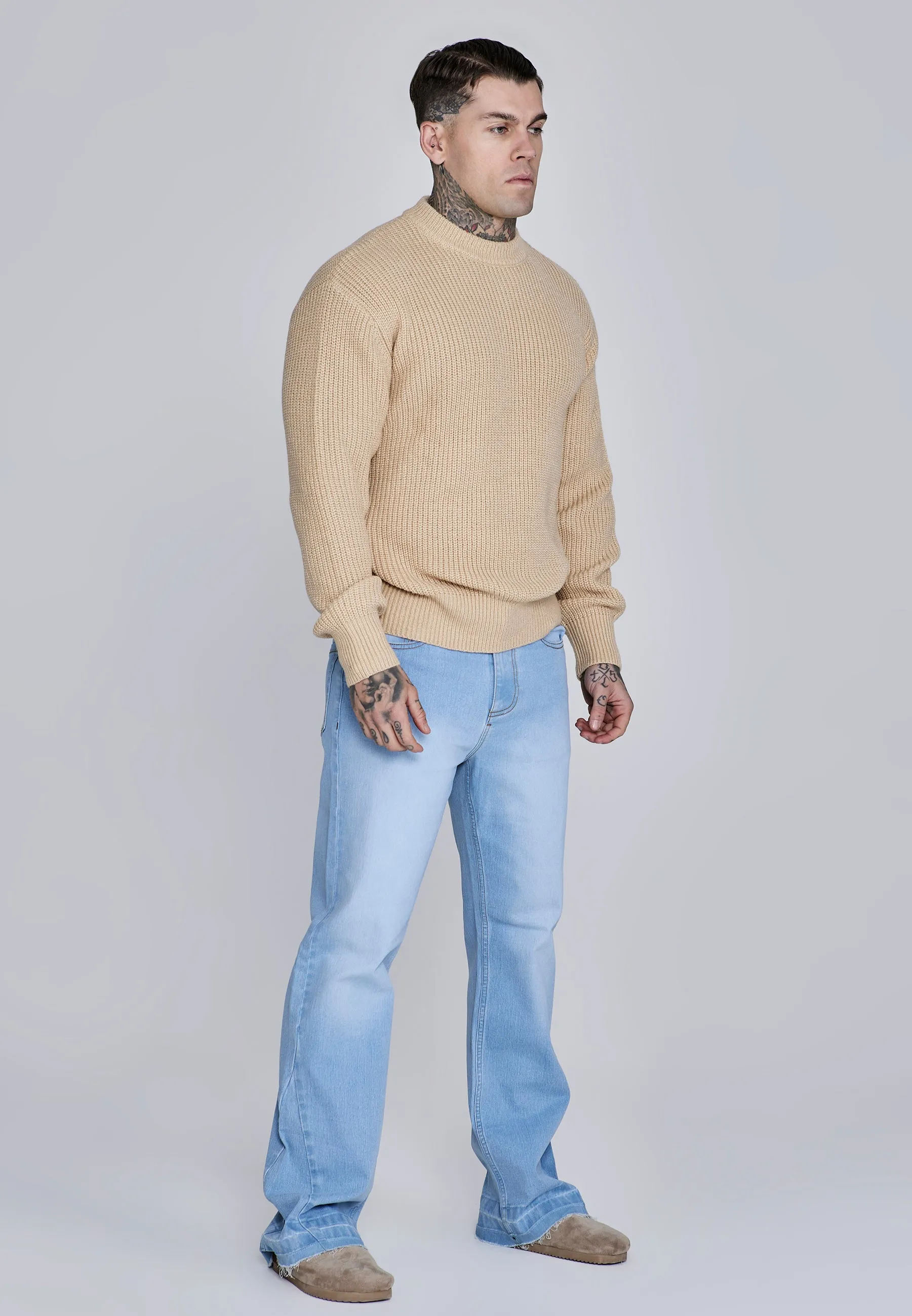 Ecru Knitted Sweater sold by Siksilk product image thumbnail 4