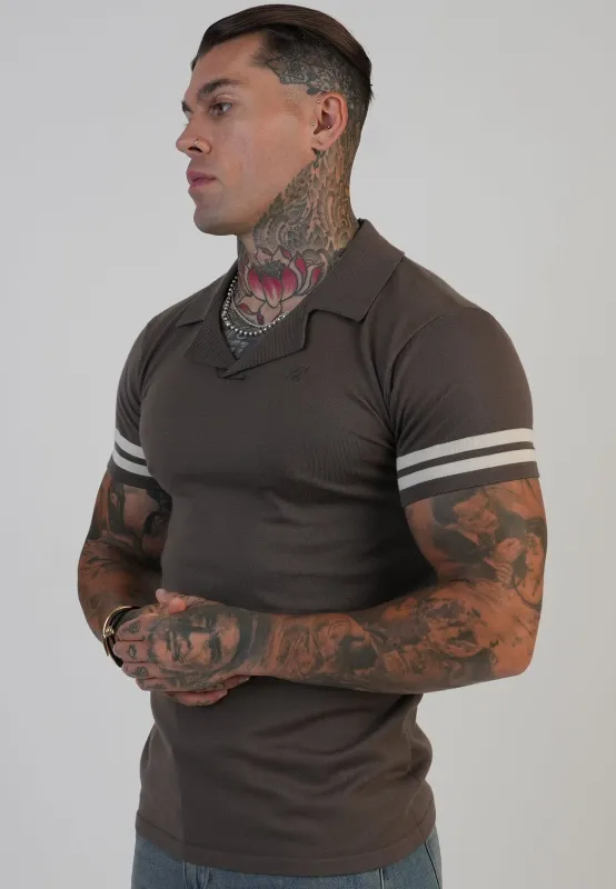 Brown Tournament Revere Polo sold by Siksilk