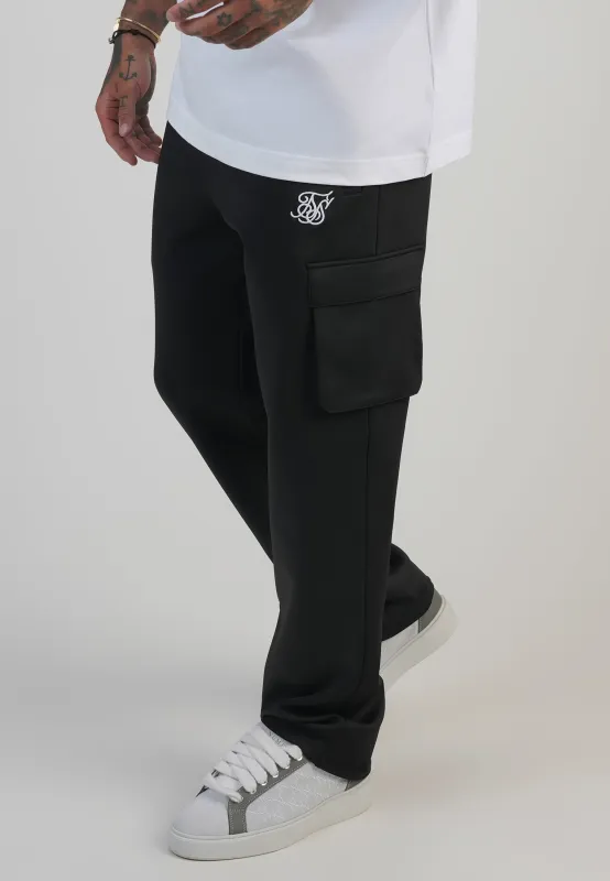 Black Essentials Poly Cargos sold by Siksilk