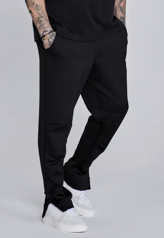 Black Essentials Poly Joggers sold by Siksilk