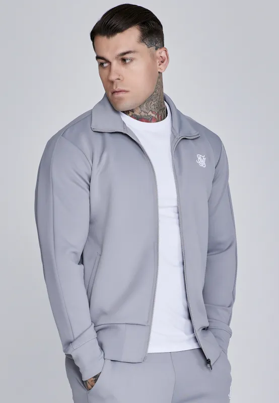 Grey Essentials Poly Track Top sold by Siksilk