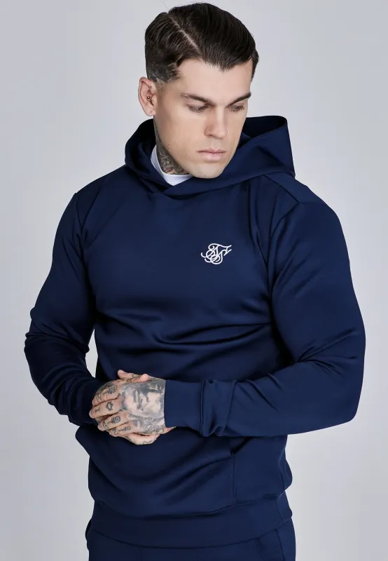 Navy Essentials Poly Hoodie sold by Siksilk