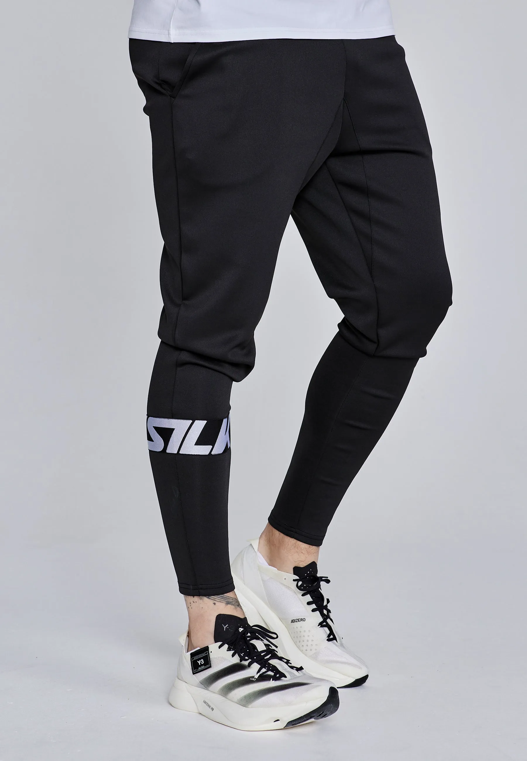 Black Muscle Fit Joggers sold by Siksilk